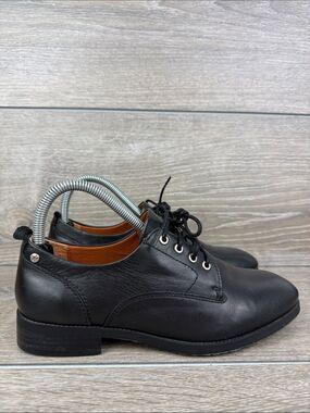 Pikolinos Royal W4D-4739 Women’s Sz 7/EU 37 Black Leather Derby Low Lace Up Shoe